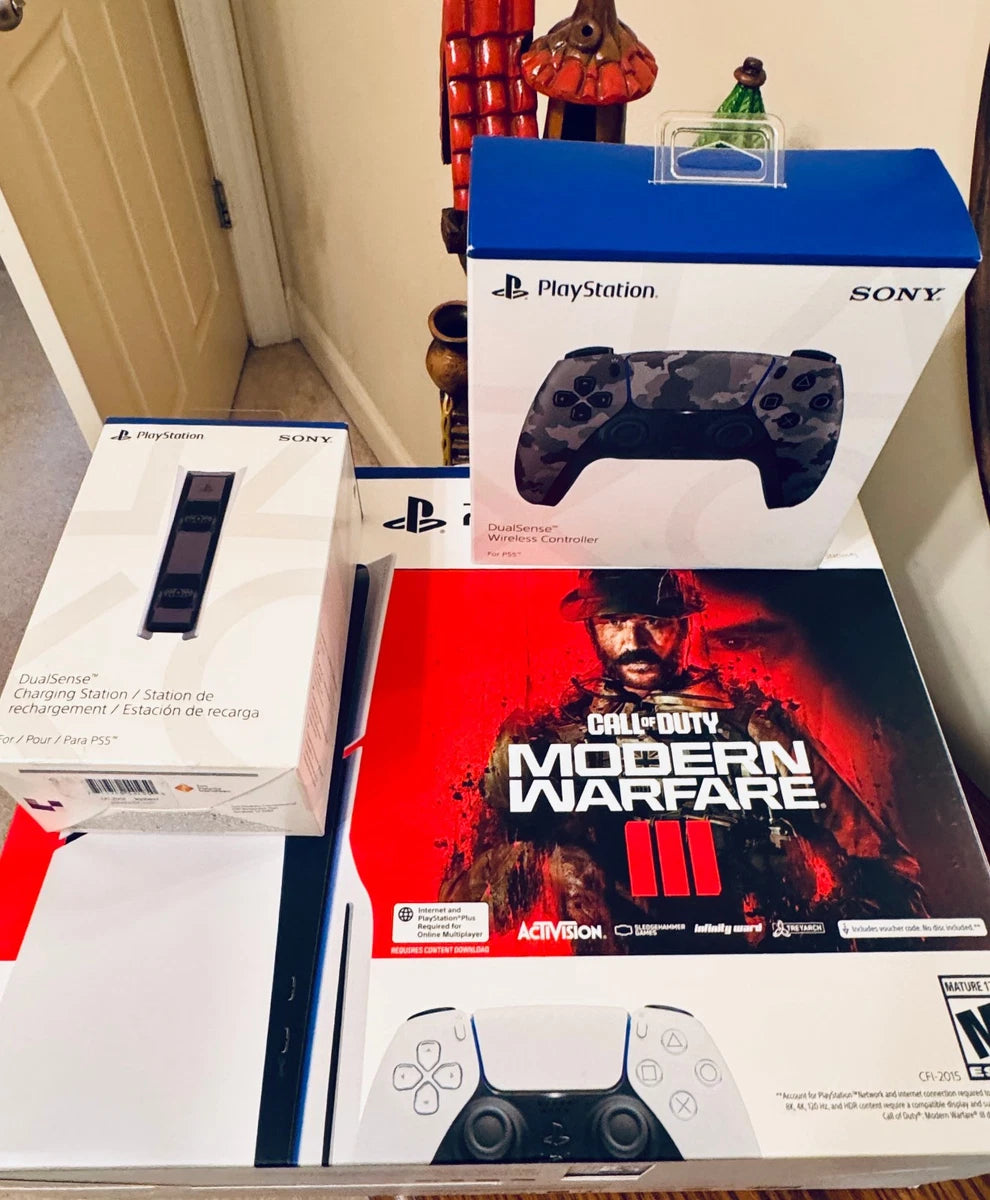 Sony Play Station 5 Slim Disc Edition 1TB - MW III Bundle + add CONTROLLER & CS & FIFA 2025 Spider-Man 2 CD Purchased December 12, 2025 The invoice is included